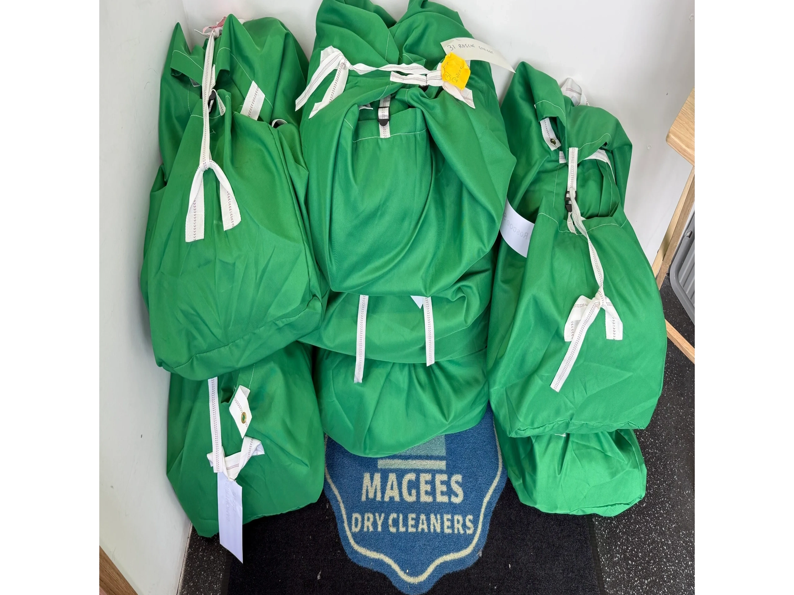 Dry cleaning uniforms